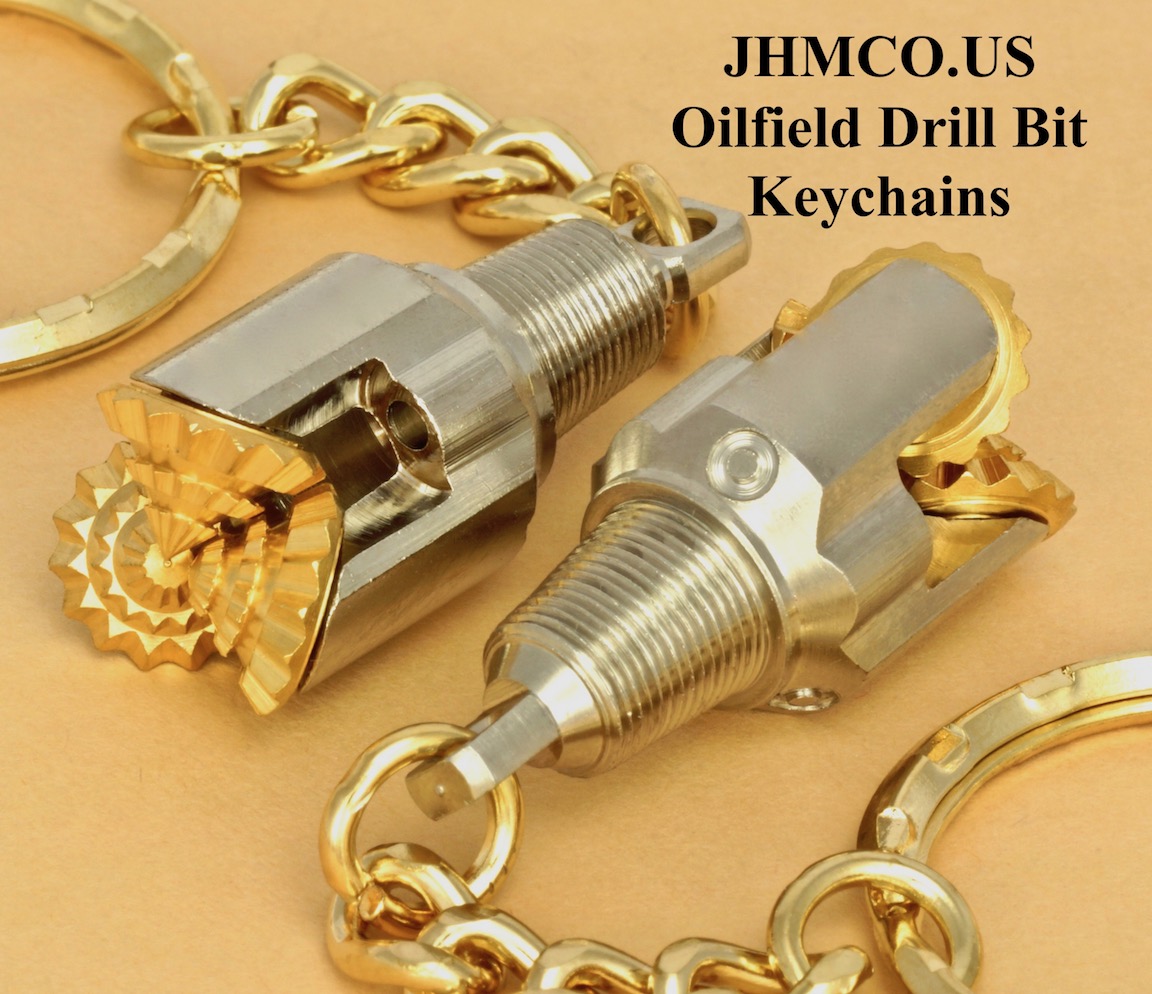 Drill Bit Keychain Oilfield Tricone Rock Bit JHM#19 Gifts