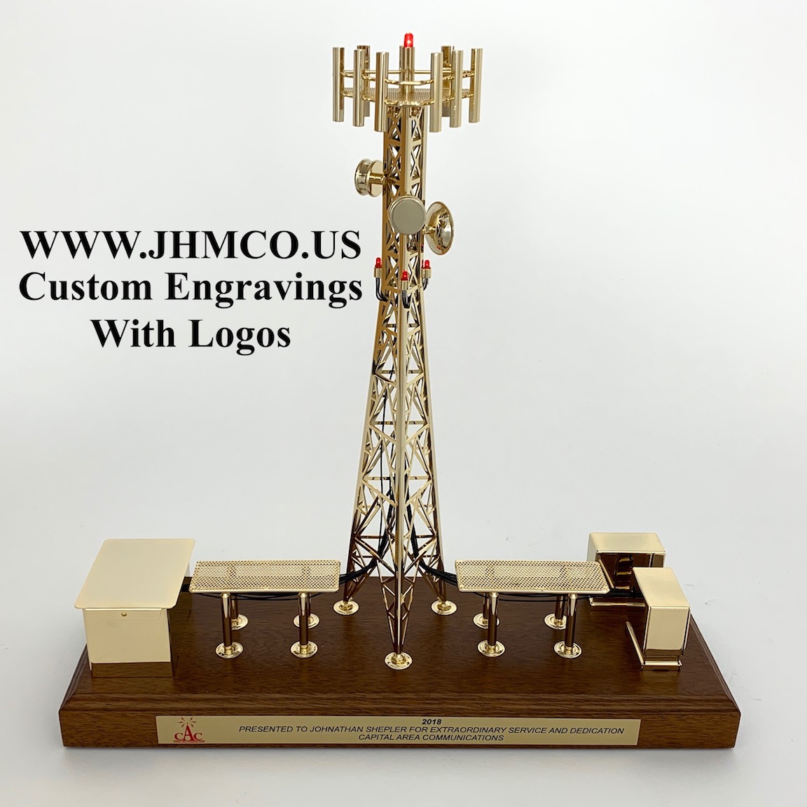 Cell Tower Gift Model Award telecommunications telecom tower climber gift trophy 