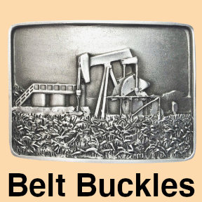 Oilfield oil and gas gifts belt buckles custom made in the USA