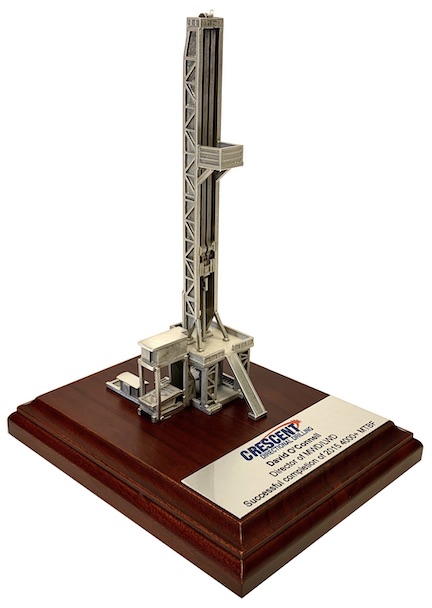 Helmerich & Payne H&P flex drilling rig derrick for oilfield and gas wells award model gift trophy