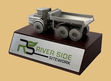 heavy haul truck trophy model of articulate hauler personalized