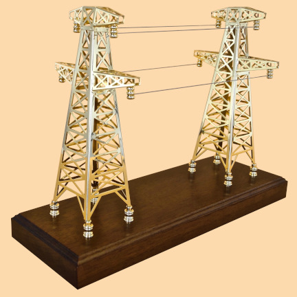 Gifts for linemen electricity pylon tower power line award trophy model.