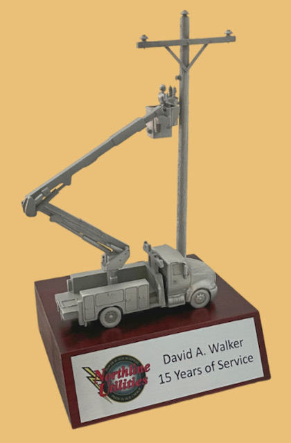 Electrician journeyman bucket truck trophy award plaque gift