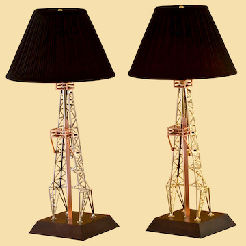 Texas oil well derrick lamps for home or office decorations