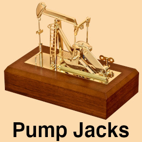 Miniature oilfield gold pump jack model pumping units for awards and gifts