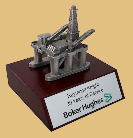Semi submersible offshore drilling rig platform gift model award with personalized engraving