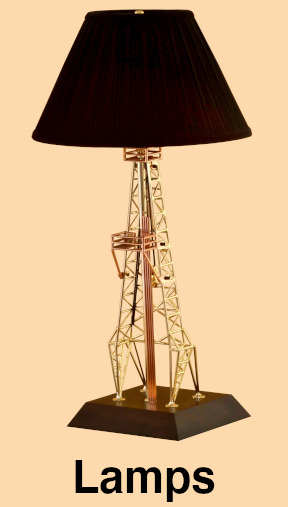 Oilfield derrick lamps for office or home decoration
