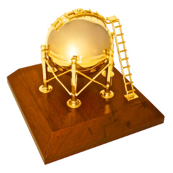 LPG sphere downstream oilfield gift award gold plated