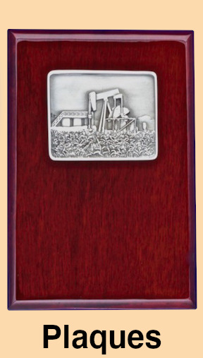 Oilfield oil and gas personalized plaques for recognition awards